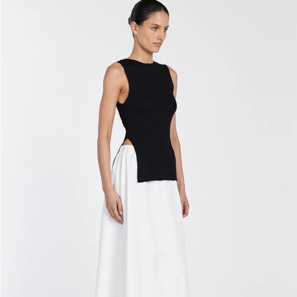 DISSH SOFIA BLACK KNIT TUNIC TOP